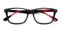 Isaac Cheap Eyeglasses Black Red