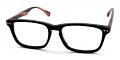 Isaac Discount Eyeglasses Black Red