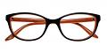 Quincy Cheap Eyeglasses Brown Orange 