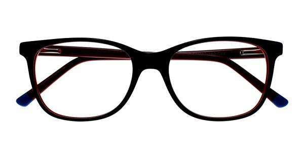 Danville Eyeglasses Black Red
