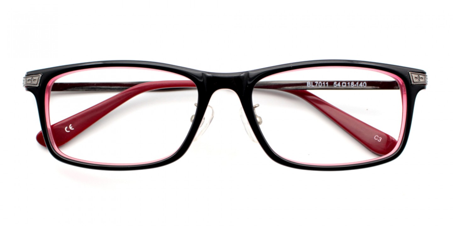 Joshua Eyeglasses Black Red