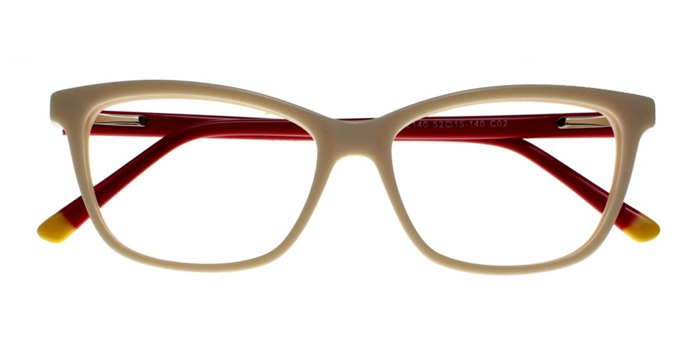 Atwater Eyeglasses White Red