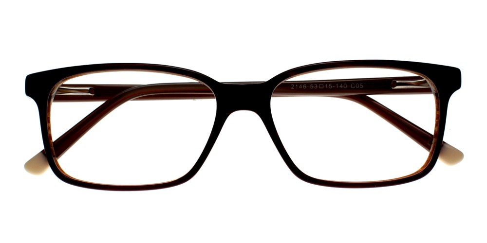 Benicia Eyeglasses Brown Black