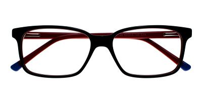 Benicia Eyeglasses Red Black